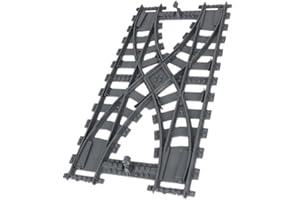 SAIKER City Schienen Bausteine Set, City Schienen Erweiterungsset City Zug Schienen Zubehör Klemmbausteine Kompatibel mit dem Marktführer