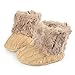 Arshiner Toddler Girls Fleece Woollen Fur Knitted Snow Boot (L(12-18mths), Light Coffee(FBA))