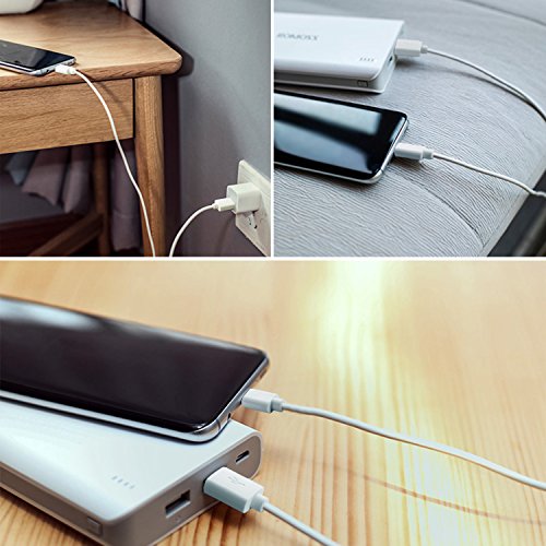 Cable USB Type C Ulinek  1M  Lot de 1  Cable USB C Chargeur   Synchro Ultime Rapide pour Samsung S8   A3  2017   A5  2017    S9   Galaxy note 8   Huawei P20   P20 Pro   P10   P9   Mate 9   Macbook Pro   ChromeBook Pixel - Blanc