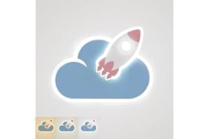 niuniaj Applique da Parete Interno 14W 1550LM Lampada da Parete Interno a Forma di Nuvola,Bianco Caldo Bianco Neutro Bianco Freddo Tricolore Applique da Parete Per Camera da Letto （Bianco）