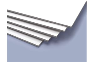 Materia Prima Carton Mousse pour Modèles, Panneaux et Supports. Planche Mousse pour l'Artisanat. Feuille de Polystyrène Expansé Facile à Découper. Carton Plume Polyvalent. Blanc, 50 x 70 cm. 2 mm