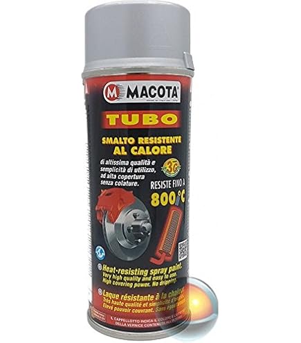 THERMO Vernice Spray Per Alte Temperature - Argento 400 Ml - Foto 2