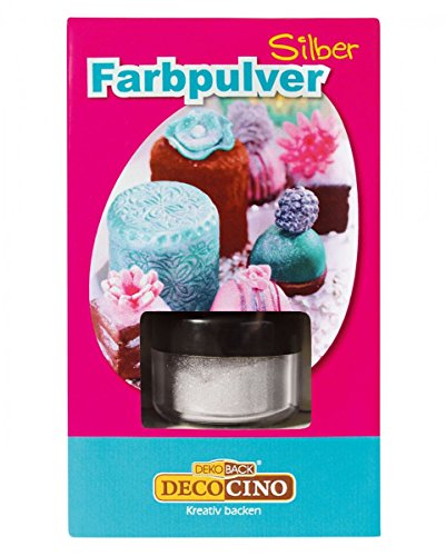 Silbernes Farbpulver zum verzieren von edlen Lebensmitteln