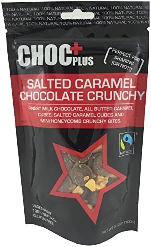 Choc Plus Salted Caramel Chocolate Crunchy 100 g (Pack of 4)