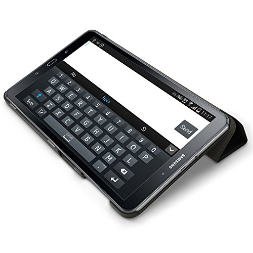 igadgitz Schwarz PU Ledertasche Hülle Smart Cover für Samsung Galaxy Tab A 10.1″ 2016 SM-T580 SM-T585 mit Multi-Winkel Betrachtungs + Auto Sleep/Wake + Displayschutzfolie - 4