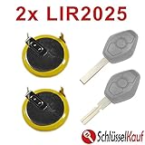 2x Batterie Akku LIR2025 für BMW Schlüssel E60 E81 E91 E92 X5 Z4 E39 E46 E52 E90
