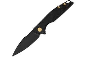 FerraMonster Taschenmesser Klappmesser Outdoor Messer Survival Messer EDC Einhandmesser mit Taschenclip, Tasche - M390 Stahl, Griff mit Titan - Männer Geschenk (Schwarz)