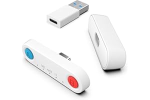 PS5 aptX Low Latency Audio Bluetooth Adaptador, Inwa Bluetooth Audio Inalámbrico Transmisor Dongle, USB/USB C, para 2 Auriculares, para PS4/5, Switch, PC