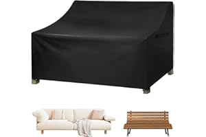 GBKDQQ Gartenbank Abdeckung, 134x70x65/94cm Abdeckung Gartenbank 420D Oxford Gewebe Gartensofa Abdeckung Wasserdicht Winddicht UV-Beständig Abdeckhaube Schutzhülle Abdeckplane für Gartenmöbel
