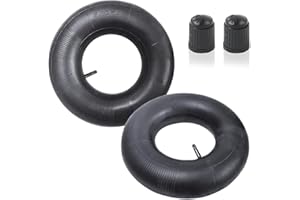 Fivtsme Chambre à Air Brouette, 2 Pièces Chambres à Air de Brouette 13x 5.00-6, Pneu de Secours pour Brouette, Pour Chariot à Main, Chariot de Transport, Chariot De Jardin, Tondeuse à Gazon (Noir)