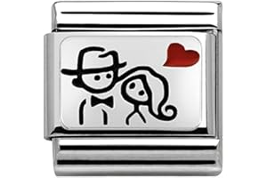 Nomination 330208/10 Women's Charm Classic Composable 925 Silver Enamel, one size, enamel, No Gemstone