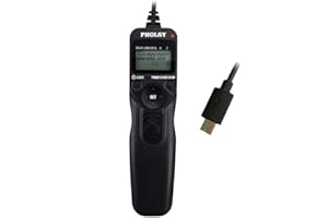 PHOLSY Kamera Fernauslöser 90 Timer-Auslösekabel mit Intervalometer für Fujifilm GFX 50S, X-Pro2, X-T2, X-T1, X-T10, X-E2S, X-E2, X-M1, X-A3, X-A2, X-A1, X-A10, X100T, X70, X30, XQ2, XF10, FinePix S1