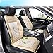 Produktbild Ecloud Shop Breathable Silk Auto Sitzkissen mit 8 Tiefkühlfächer, Fernbedienung, Vier Jahreszeiten General Car Interior Anti-Rutsch Sitzbezüge Protector Bürostuhl Matte (1PC Beige)
