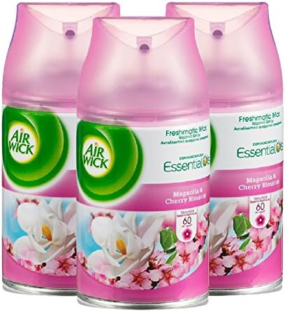 3 x AirWick® Freshmatic Max 250ml Refills for Automatic Spray - Magnolia &amp; Cherry Blossom (Set of 3)