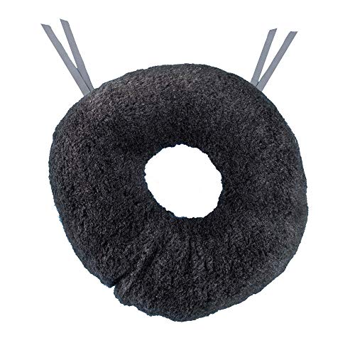 Cojín antiescaras redondo con agujero para silla o asiento (Gris)