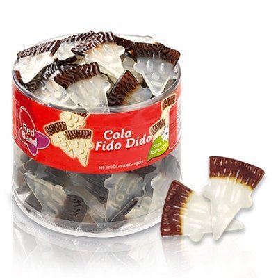 Red Band Fruchtgummi Cola Fido Dido 100 Stck. Runddose (Köpfe mit Colageschmack)