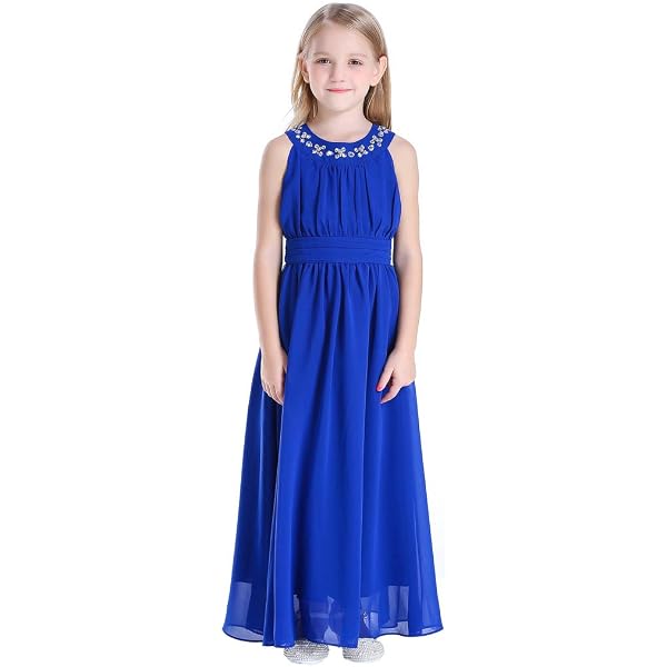 Amy Byer Girls' One Shoulder Embroidered Mesh Dress - Easter Or Party Tee Length