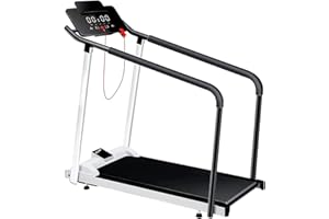 Clover fitness Ruban de Course électrique S100 avec Mains courantes, adapté pour Les Exercices de rééducation et de Remise en Forme en intérieur.