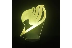 ZYBZYB 3D Lampe Illusion Nuit Fairy Tail Cool Festival Gift for Teenager Bright Base Nightlight Effet de lumière visuelle Led Night Light