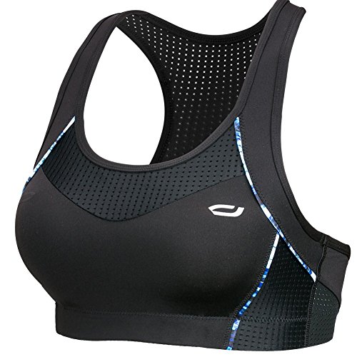 Yvette Damen Fitness Racerback Lauf Sport-BH Große Größen High Impact Gepolstert - 4