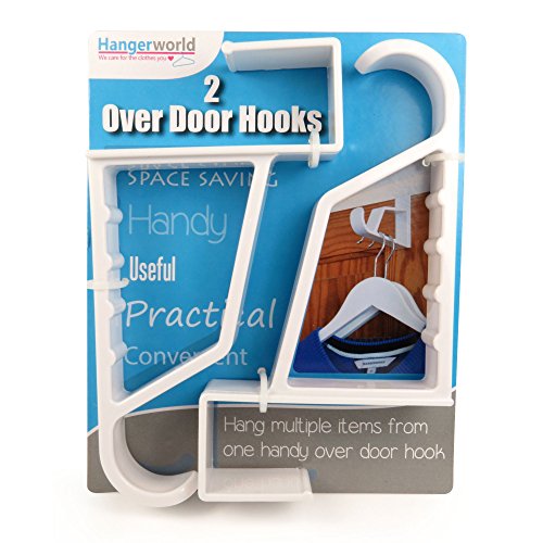 Hangerworld 6 extra starke weiße Türhaken für Mäntel/ Handtücher etc. - 3
