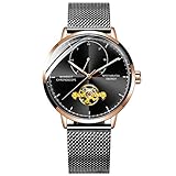 reloj automatico hombre citizen ⌚ Maquinaria Movimiento: movimiento automático de tourbillon ultra delgado, esta estructura de movimiento es precisa y estable, con un peso oscilante en miniatura, después de una cuidadosa integración, para mantener un perfil delgado, todo el movimiento es de solo 3,4 mm de grosor. Como reloj automático, funciona con un movimiento de muñeca que puede durar hasta 30 horas. Si el reloj no obtiene suficiente energía, funcionará lentamente o causará una gran desviación.