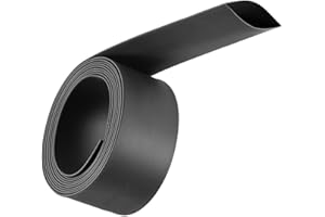 Unifizz Gaine thermorétractable 22 mm de diamètre 37 mm de largeur plate Rapport 2:1 Noir 2 m