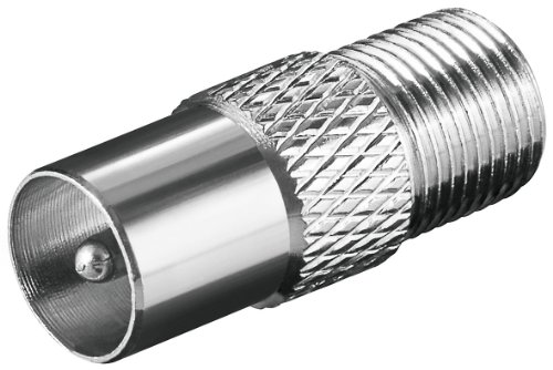 10 Stück, Adapter, F-Kupplung > Koaxial-Stecker