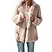 Produktbild Damen Fleecejacke, Rovinci Frauen Mode Teddy-Fleece Einfarbig Langarm Fleecemantel Sweatjacke Warme Revers Offen Pullover Langarmshirt Tops Bluse Outerwear Sweatshirt Plüsch Winterjacke Oberteile