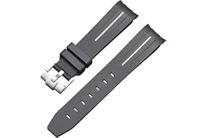 BBZ Cinturino morbido in silicone compatibile con orologi Omega X Swatch Moon per uomini e donne con estremità curva da 20 mm cinturino da polso in gomma