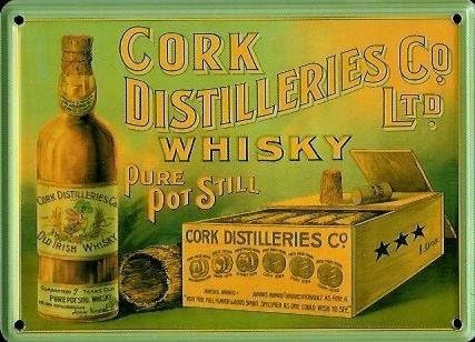 Whiskey Mini Metal sign tin sign / Cork distillery - 8 x 11 CM with Retro Metal tin Plaque sign