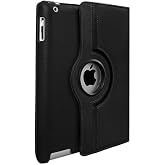 Gpack Apple iPad Mini 2 3 ile Uyumlu Kapaklı Standlı 360 D&ouml;nebilen Kılıf, Siyah