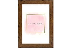 Alison Kingsgate 16x12 Inch Rustic Picture Frames - 16x12 Frames With Safe Perspex Front & Wall Mounting -16x12 Rustic Oak Frame-Photo Frame