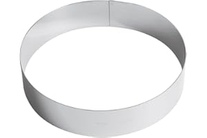 Paderno Anello per Torte/Coppapasta in Acciaio Inox 18/10, Diametro 26 cm, Altezza 6 cm