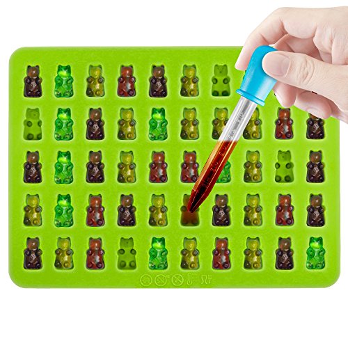 Süßigkeit-Silikon-Formen & Ice Cube Tabletts, Senhai 3er-Pack Gumdrop Jelly Formen, Schokoladen-Formen, Seifen-Formen – Bär - 2