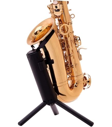 Support Pour Saxophone Ténor Sib / Alto Mib BSX – Noir – Hauteur 37,5 Cm – Stable Et Robuste
