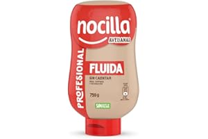 Nocilla, Profesional, Fluida con Sabor Avellanas, Bocabajo sin Aceite de Palma - 750g