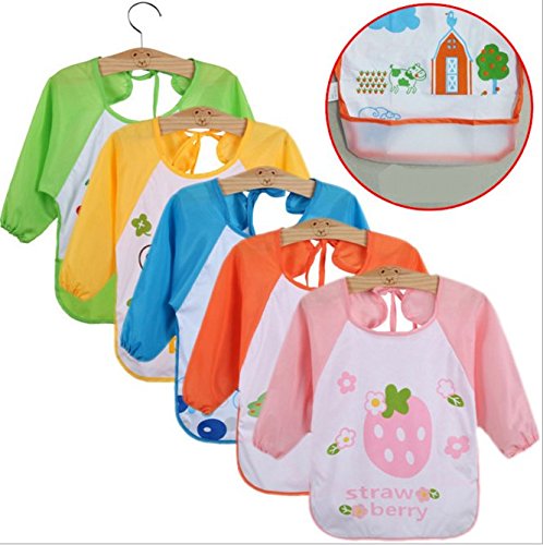 Haimoburg Wasserdicht Ärmellätzchen Nässeschutz Babylätzchen Baby-Latz 1 bis 3 Jahre alt - 2