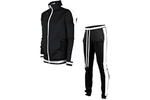 ORANDESIGNE Survêtement Homme Ensemble Casual Sport Sweat à Zippé Veste à Manches Longues et Pantalon de Jogging de Cordon de Serrage