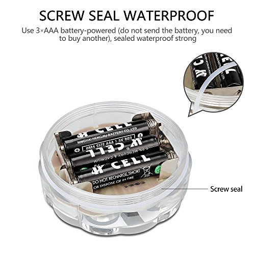 MAVIE Unterwasser Licht mit Fernbedienung, RGB Multi Farbwechsel Wasserdichte LED Leuchten Teichbeleuchtung für Vase Base, Dekoration - 8