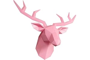 XYQXYQ Las paredes están decoradas con esculturas geométricas de cabezas de ciervo, estatuas modernas de cuernos colgados en las paredes, cuernos 3D