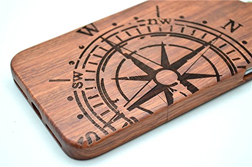 PhantomSky iPhone 7 8 Plus Funda de Madera   Serie de Lujo  Natural Hecha a Mano de Bamb   Madera Carcasa Case Cover para tu Smartphone - Comp  s Palisandro
