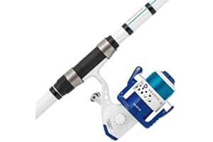 Mitchell Neuron Surf Fishing Rod and Reel Combo Set - Ready to fish setup with line - For Mackerel, Cod, Bass, Rays and Flatfish