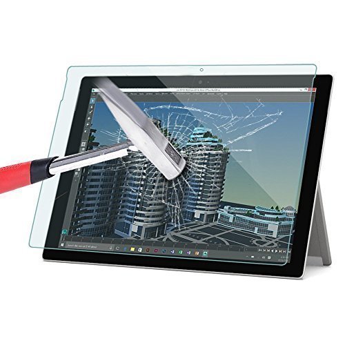 ELTD Microscoft Surface Pro 4 Displayschutz, Glas Folie Schutzfolie Glas Panzerfolie Displayschutzfolie Microscoft Surface Pro 4 Klar Anti-Kratz Screen Protector Displayschutz - 9H Hardness aus
