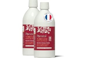 POMÉOL ǀ Solution Buvable Minceur ǀ Perte de Poids TURBO LINE ǀ Infusion Détox, Drainage & élimination ǀ Anti-eau & Anti-Cellulite ǀ Guarana, Genévrier, Marc de raisin, Poivre noir ǀ 2x28 jours