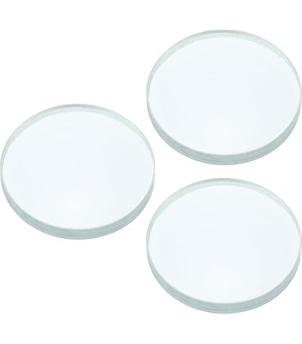 PATIKIL Double Convex & Concave Lens Set - 0.8 & 1 (200mm & 300mm) Focal Length, Glass, Polished Edges For Physics & Science Experiments