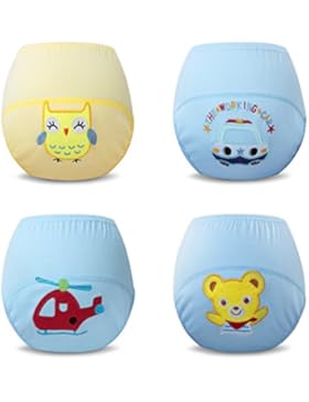 Ateid 4er-Pack Baby Trainerhosen Töpfchentraining Unterhosen zum Trocken Werden