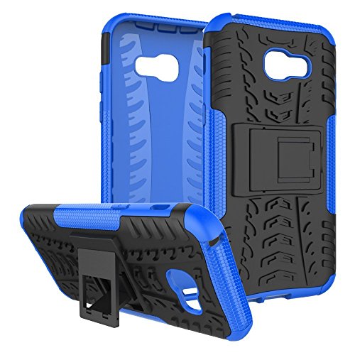 Galaxy A3 2017 Hülle Schwarz,Für Samsung Galaxy A3 2017 Hülle Flip Case,Für Samsung Galaxy A3 2017 Hülle Silikon,EMAXELERS Für Samsung Galaxy A3 2017 Hülle TPU,Galaxy A3 2017 Hülle Hart,Galaxy A3 2017 Hülle Slim,Galaxy A3 2017 Hülle Anti-Scratch und Anti-Schock stoßfest Stoßdämpfend Spiegel Schutz Handy Hülle Schlank Zerklüftet Langlebig Case Back Cover Tasche mit Ständer Halterung Für Samsung Galaxy A3 2017,Blue Hyun Pattern - 2