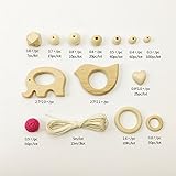 Mamimami Home Baby Teether Holz Diy Tier Rassel organischen Teether Dschungel Spielzeug Holz Waldorf Spielzeug Holz Teether Halskette / Armband DIY Zubehör - 3