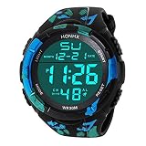 IG-Invictus Luxus Männer Analog Digital Military Armee Sport LED Wasserdichte Armbanduhr HONHX Elektronische Uhr 6002-176 Camouflage Schwarz